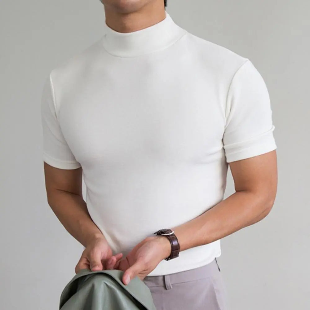 Men's Short Sleeve Turtleneck