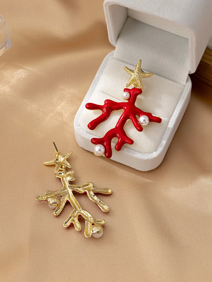 Maris Coral Earrings