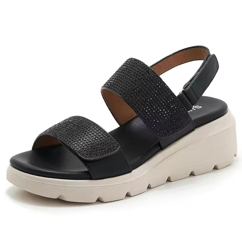 Portofino Crystal Wedge Sandal