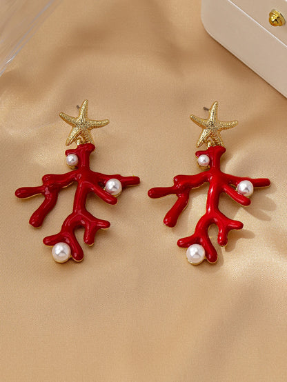 Maris Coral Earrings