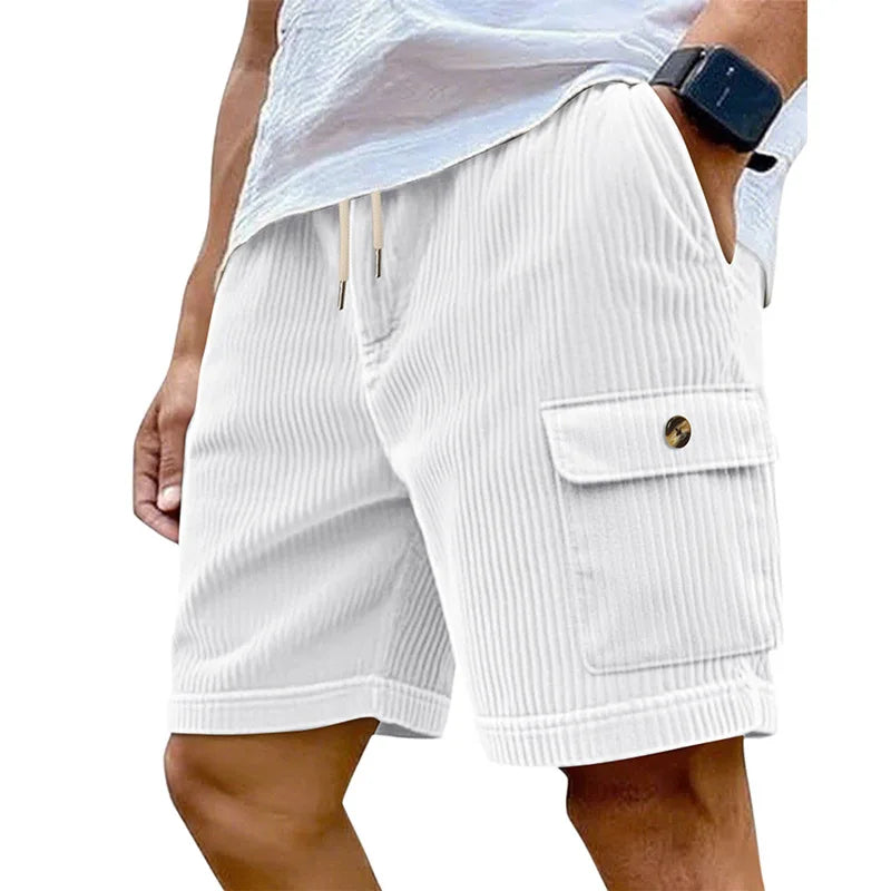 Ronan Wide-Wale Corduroy Cargo Shorts