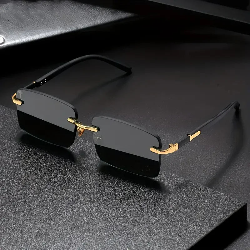 Sierra Rimless Rectangle Sunglasses