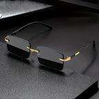 Sierra Rimless Rectangle Sunglasses