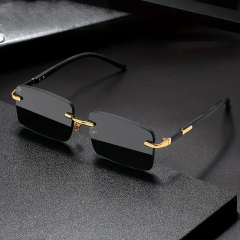 Sierra Rimless Rectangle Sunglasses