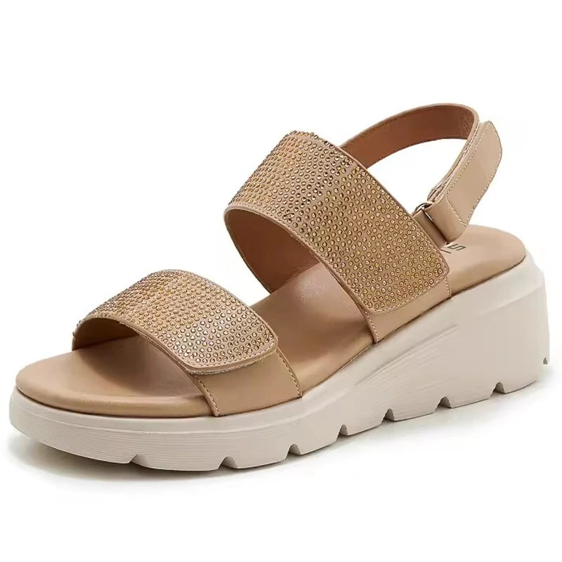 Portofino Crystal Wedge Sandal
