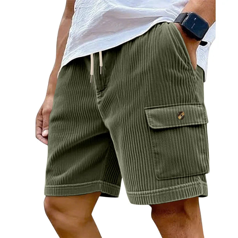 Ronan Wide-Wale Corduroy Cargo Shorts