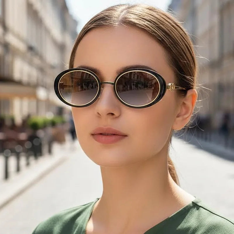 Varenna Retro Oval Sunglasses
