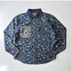 Indigo Paisley Denim Shirt