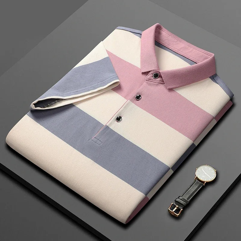 Padova Stripe Cotton Polo