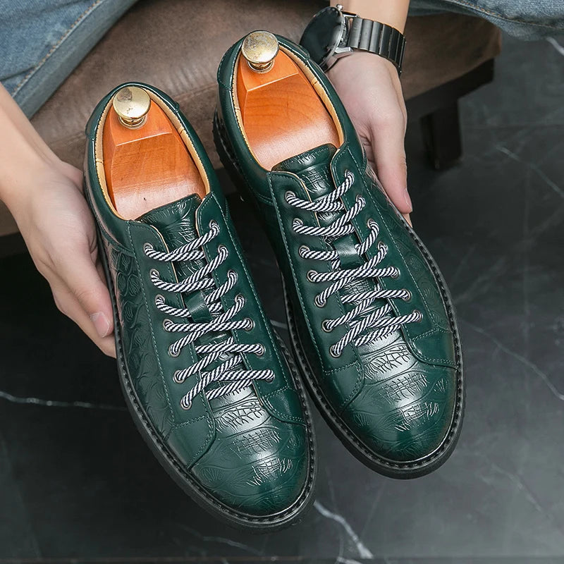 Lucca Embossed Lace-Up Shoes