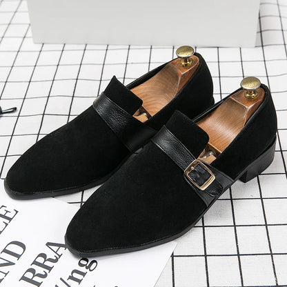 Belfort Suede Buckle Loafers