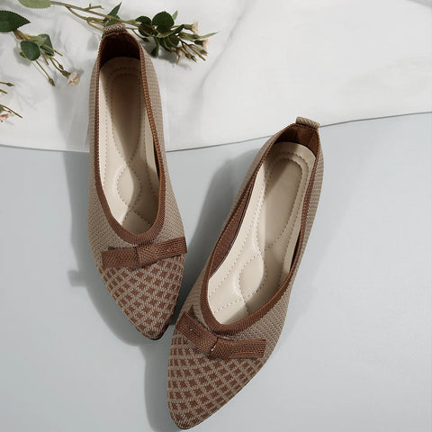 Cavelle Knit Bow Flat