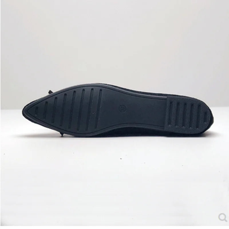 Maren Suede Bow Pointed Flat