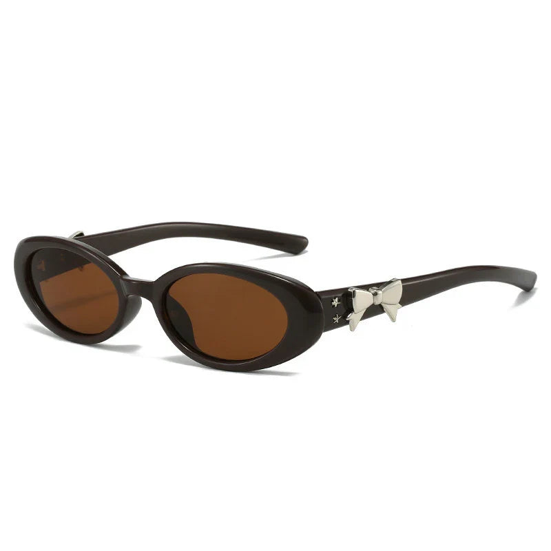 Amélie Noir Oval Sunglasses
