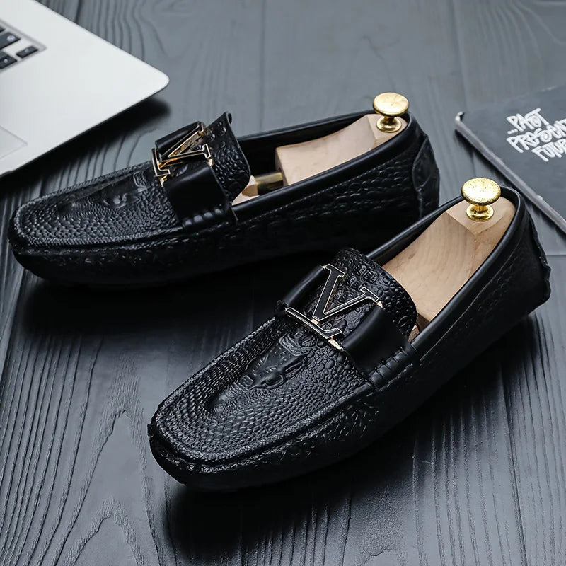 Venezia Croc Leather Loafer