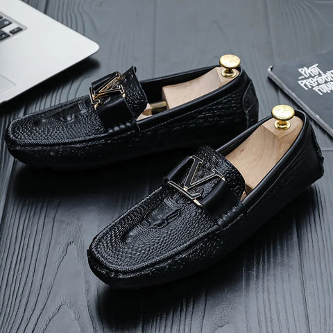 Venezia Croc Leather Loafer