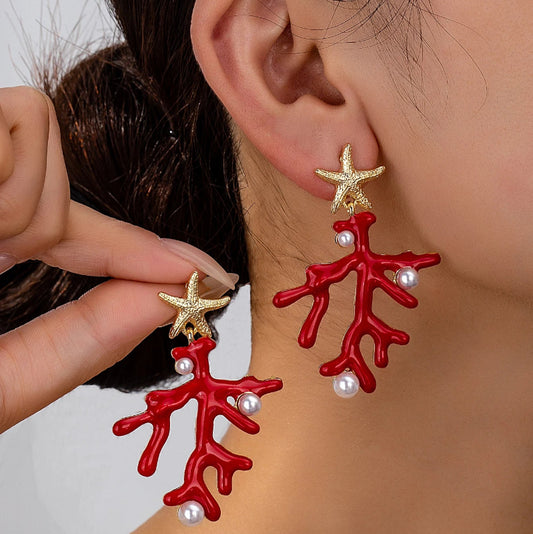 Maris Coral Earrings