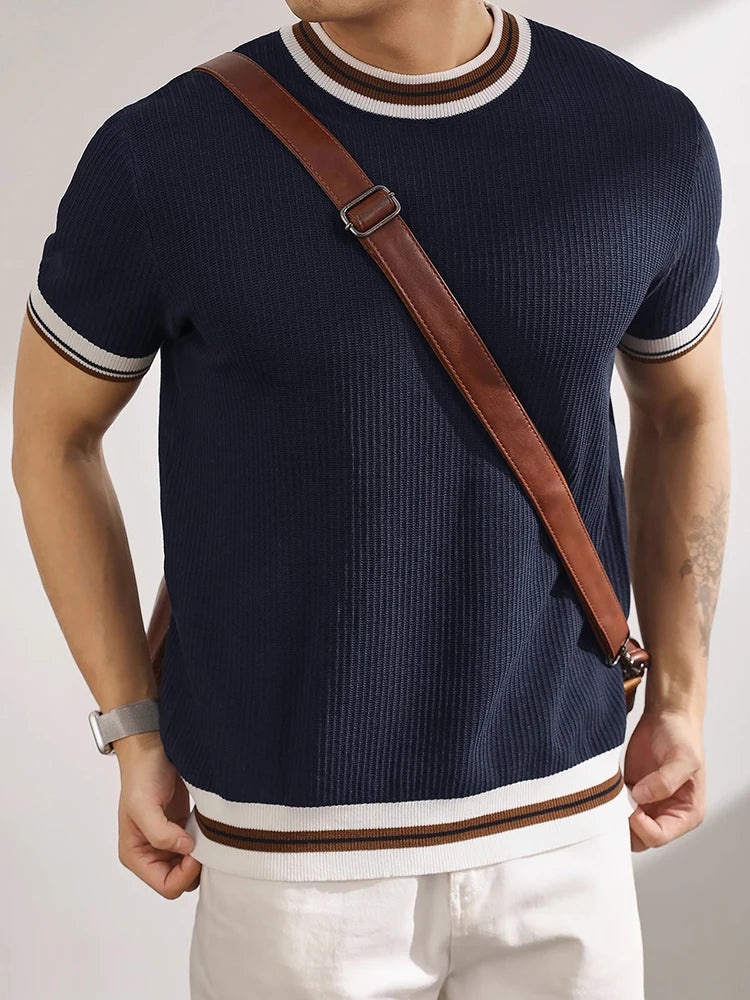 Arezzo Contrast Rib Knit Tee