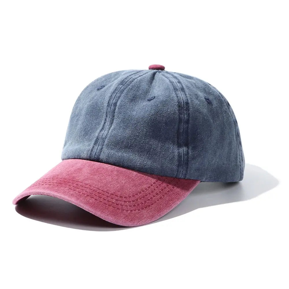 Camden Washed Denim Baseball Cap in Blueberry