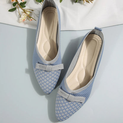 Cavelle Knit Bow Flat