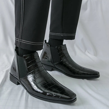 Valmont Croc Chelsea Boots