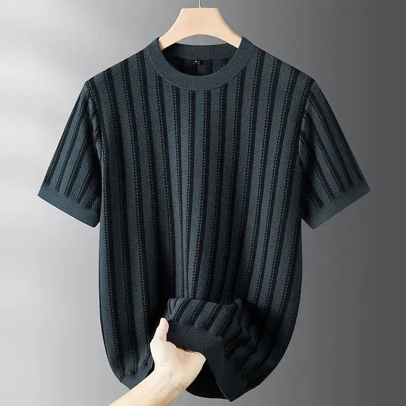 Vietri Jacquard Stripe Knit Tee