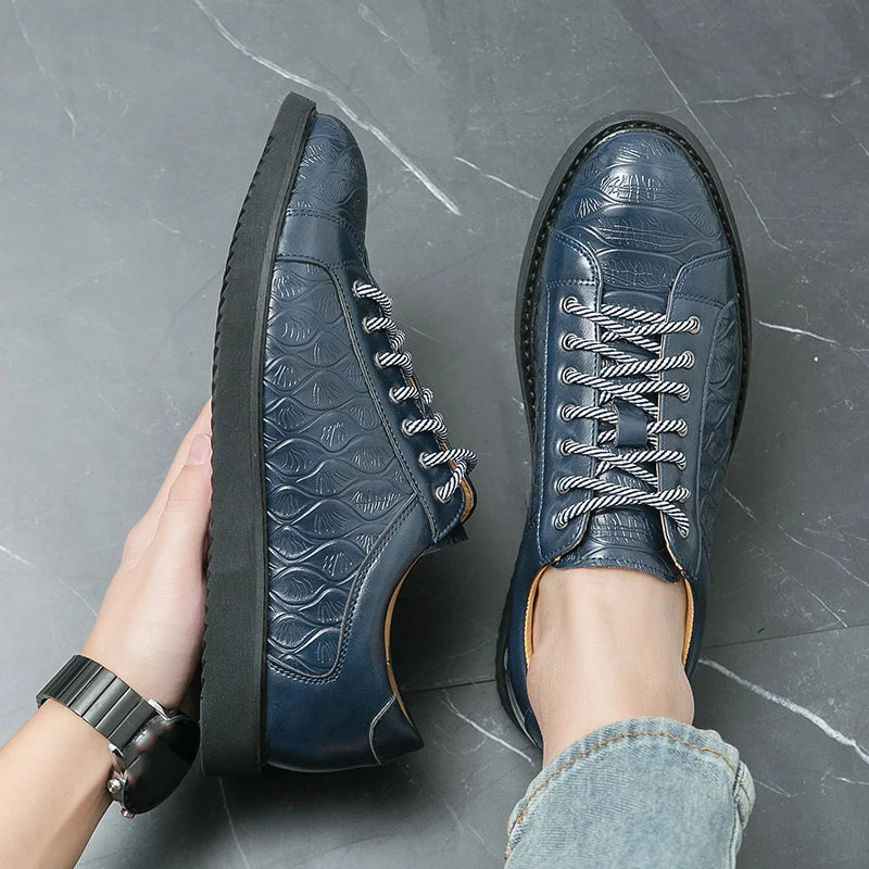 Lucca Embossed Lace-Up Shoes