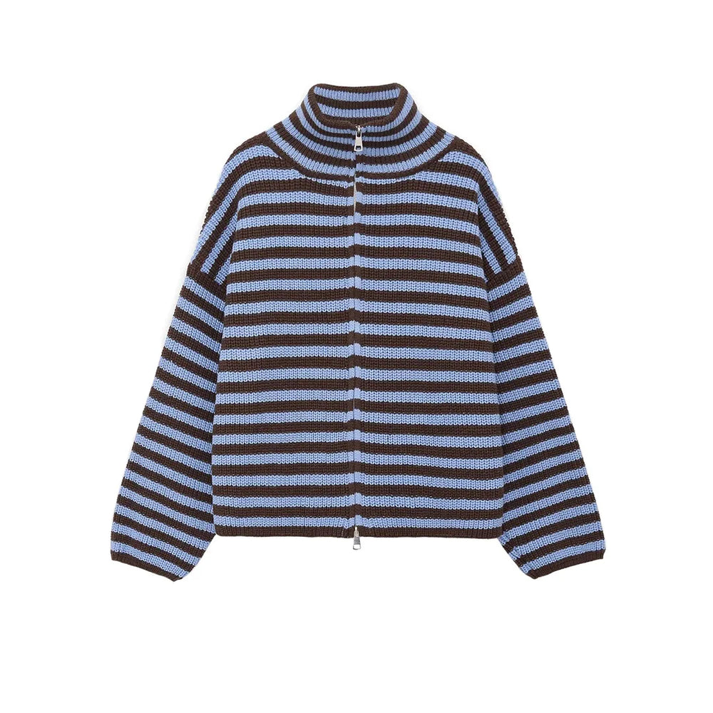 Lucca High Collar Zip Cardigan