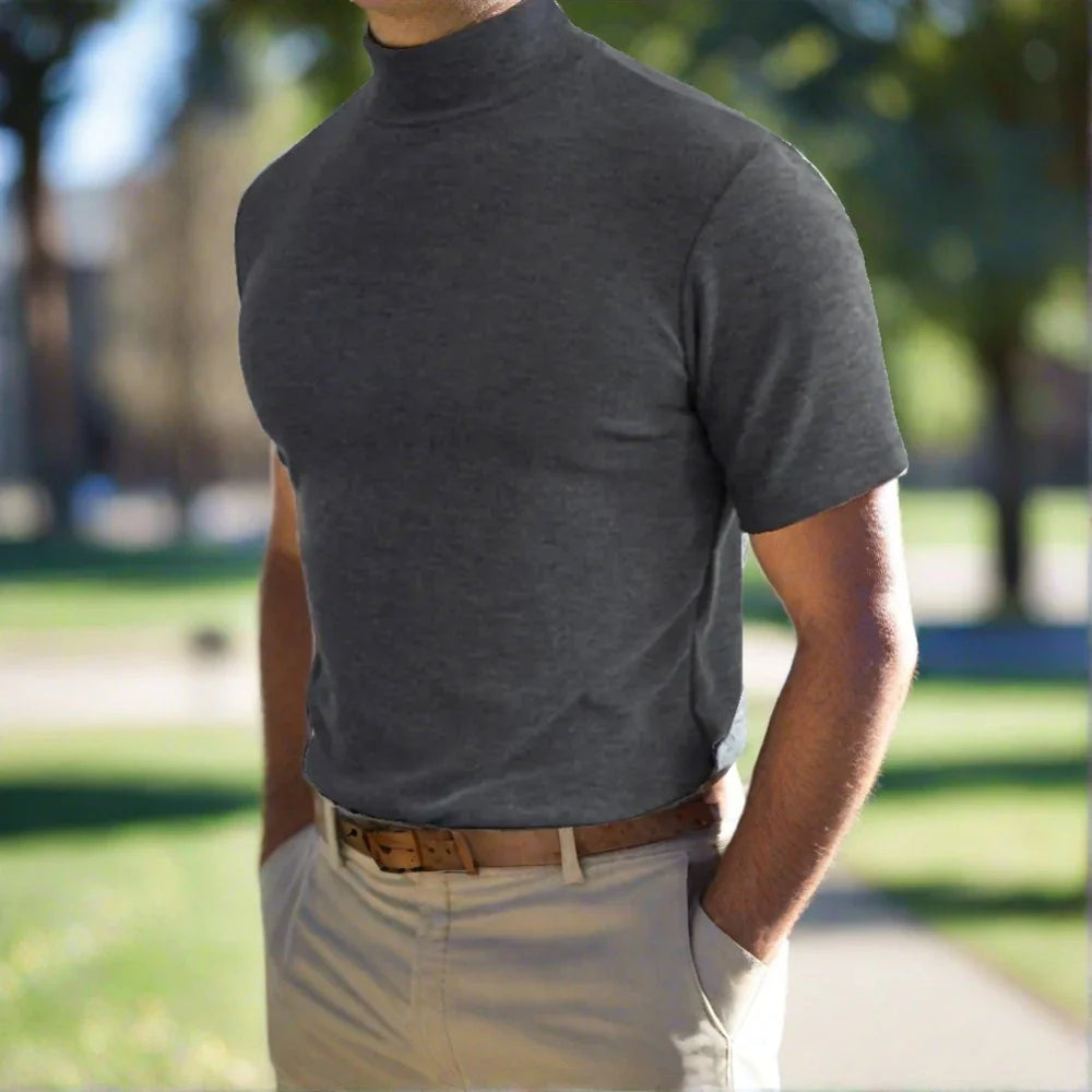 Men's Short Sleeve Turtleneck