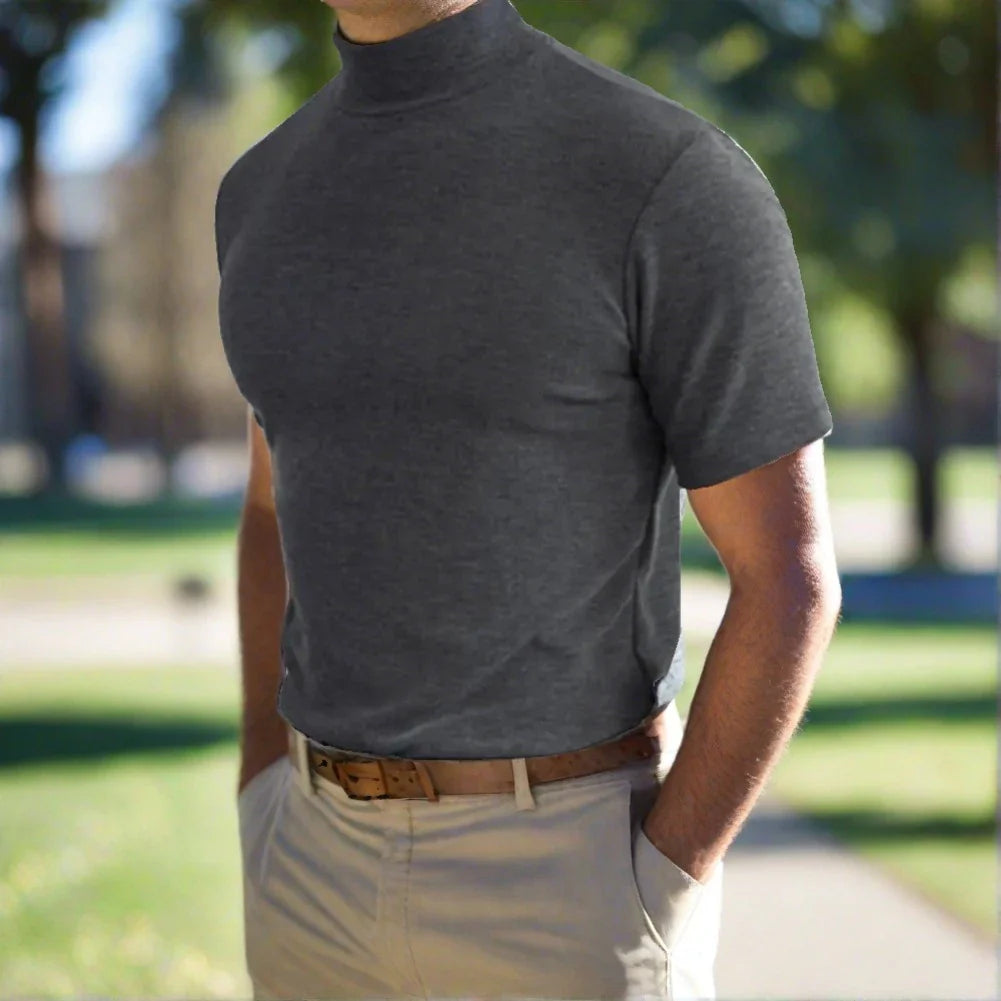 Men's Short Sleeve Turtleneck