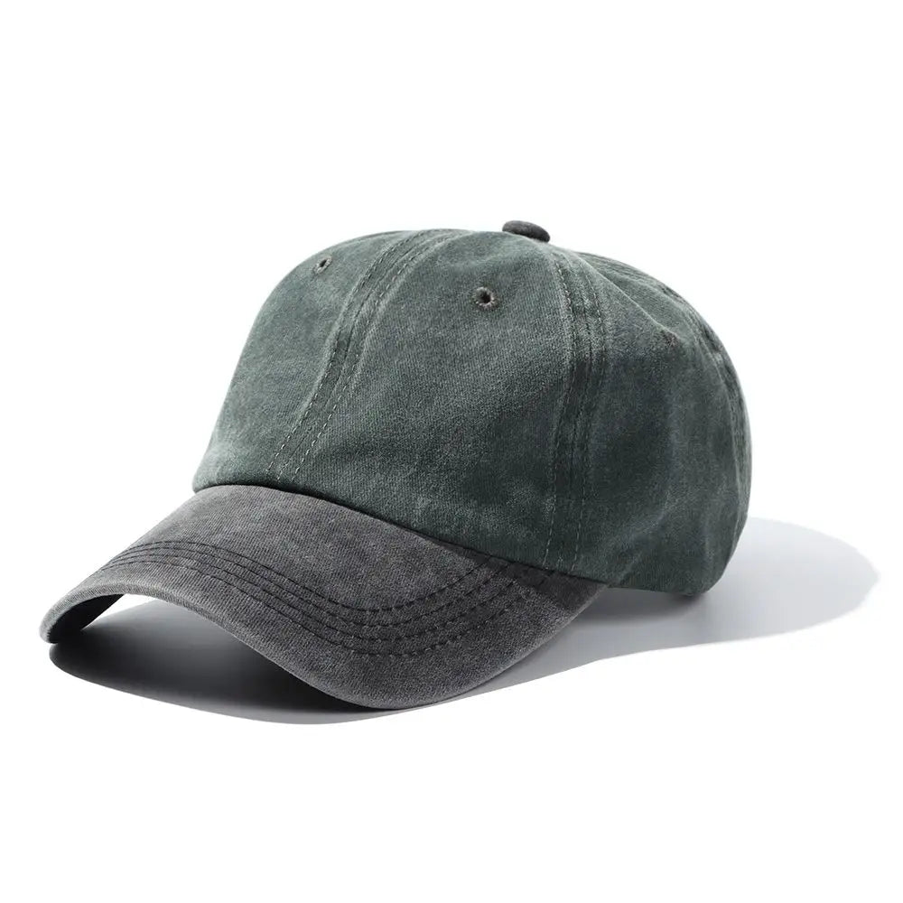 Camden Washed Denim Baseball Cap in Pine