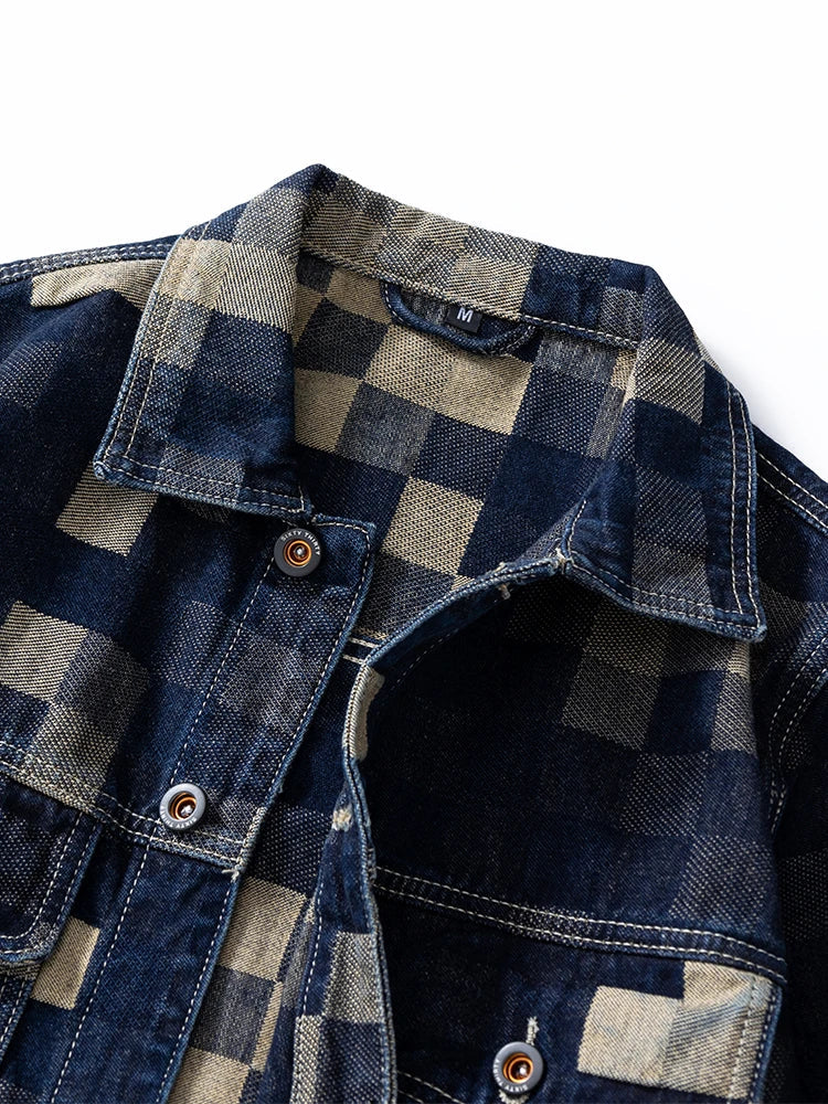 Belmont Plaid Denim Jacket
