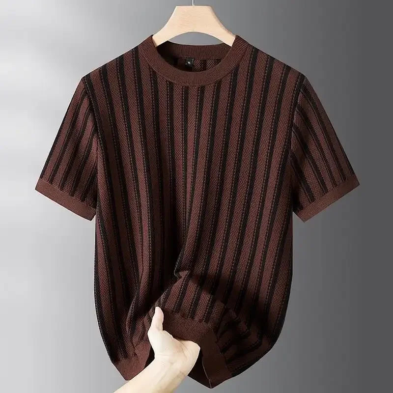 Vietri Jacquard Stripe Knit Tee