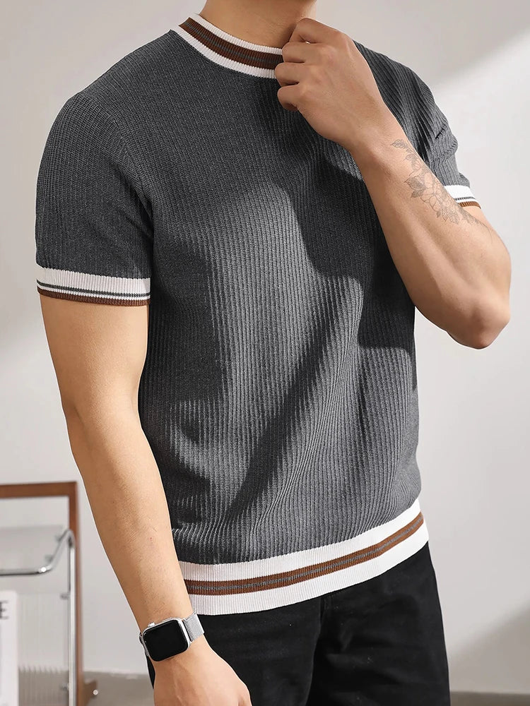 Arezzo Contrast Rib Knit Tee
