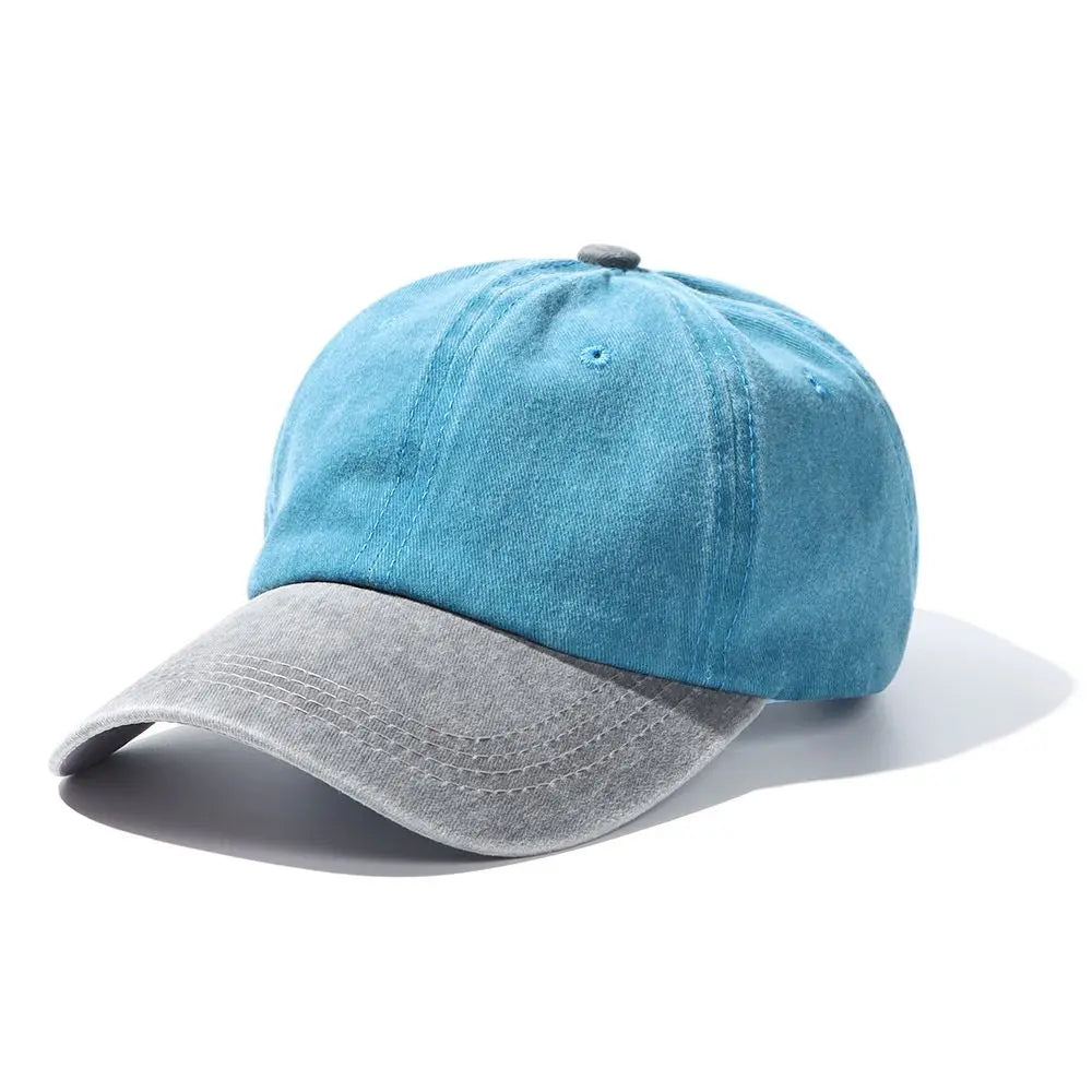Camden Washed Denim Baseball Cap in Lagoon