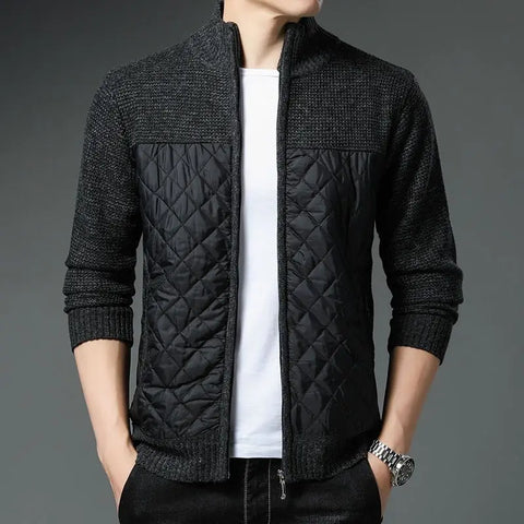 Diamond Stitch Classic Zip-up