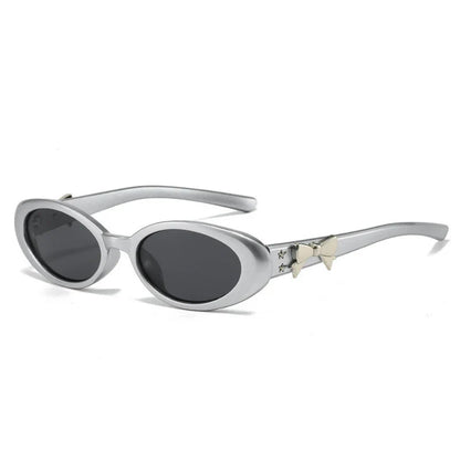 Amélie Noir Oval Sunglasses