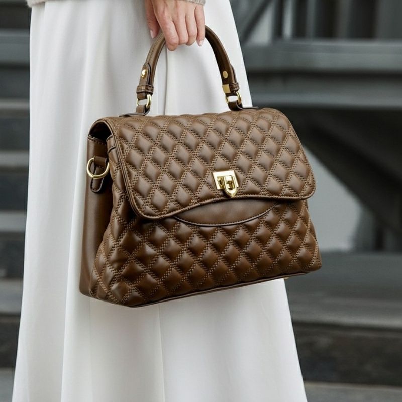 Marcellin Quilted Satchel Bag