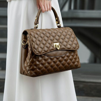 Marcellin Quilted Satchel Bag