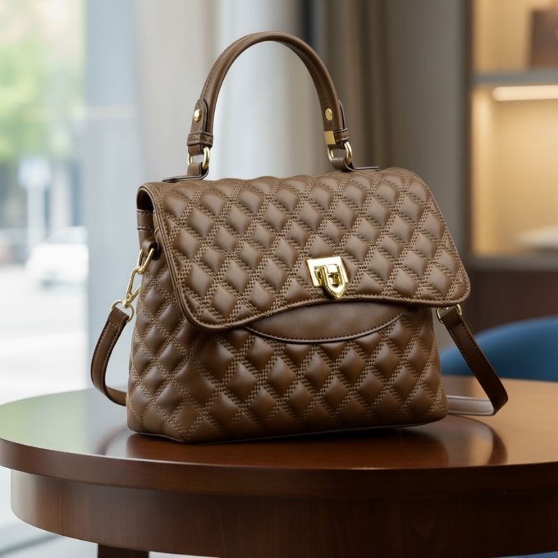 Marcellin Quilted Satchel Bag