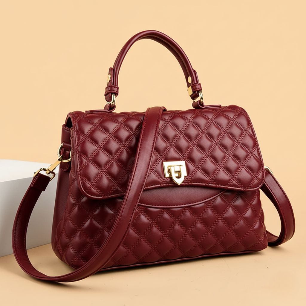 Marcellin Quilted Satchel Bag