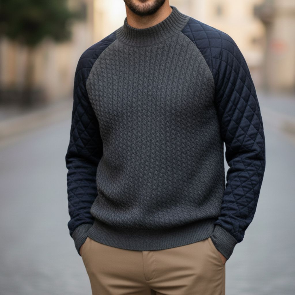 Rivaro Quilted Wool Pullover