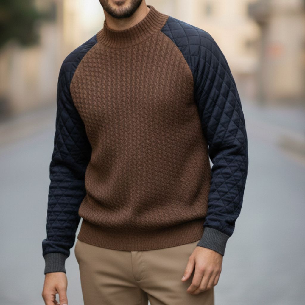 Rivaro Quilted Wool Pullover