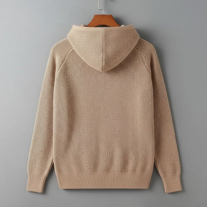 Marqeville Striped Knit Hoodie