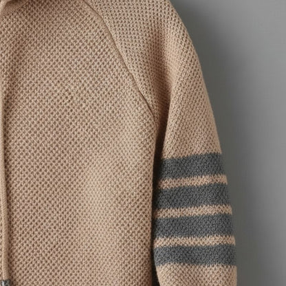 Marqeville Striped Knit Hoodie