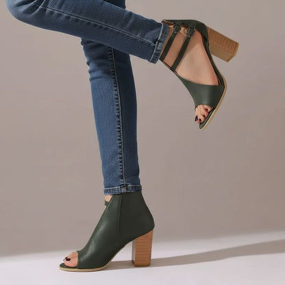 Cambriva Double Strap Block Heel Sandals