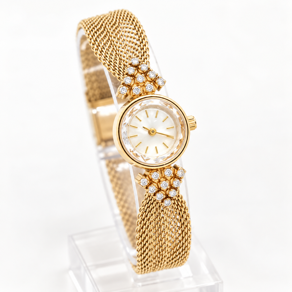 Bellagio Mesh Bracelet Watch in gold tone