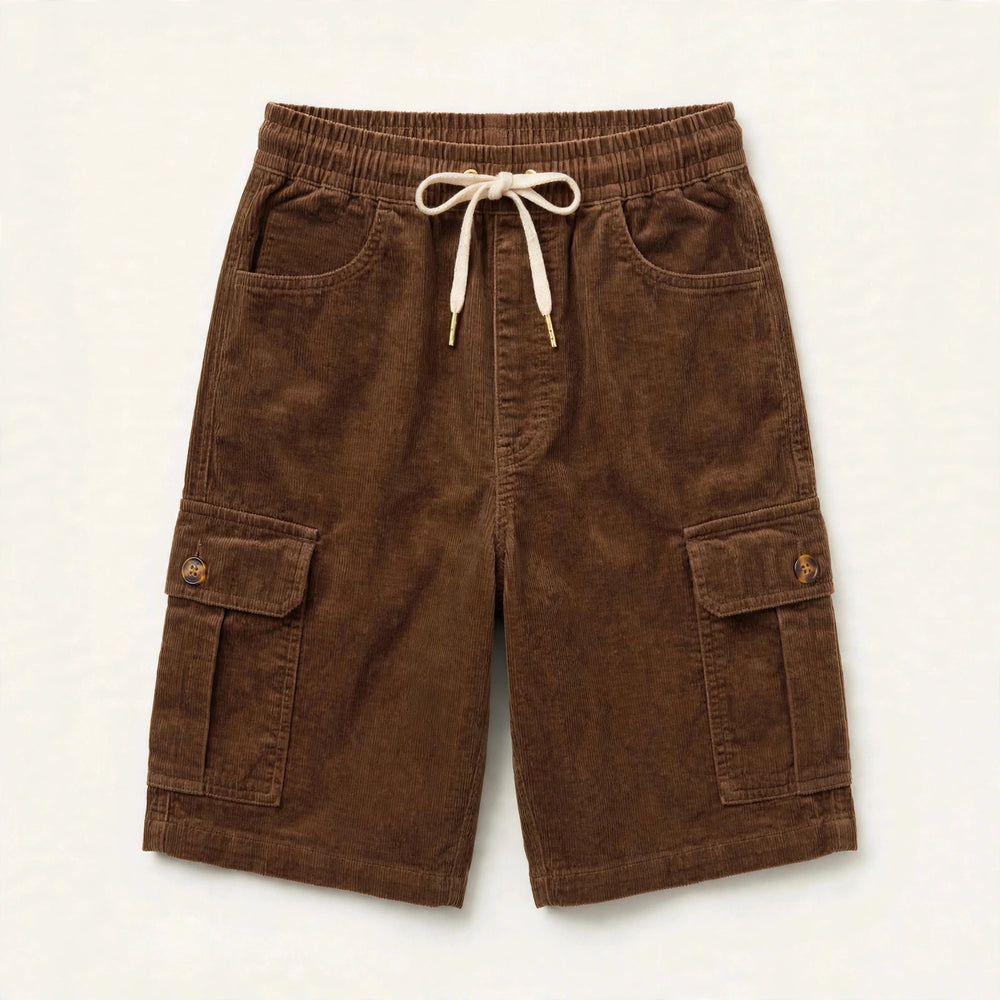 Ronan Wide-Wale Corduroy Cargo Shorts
