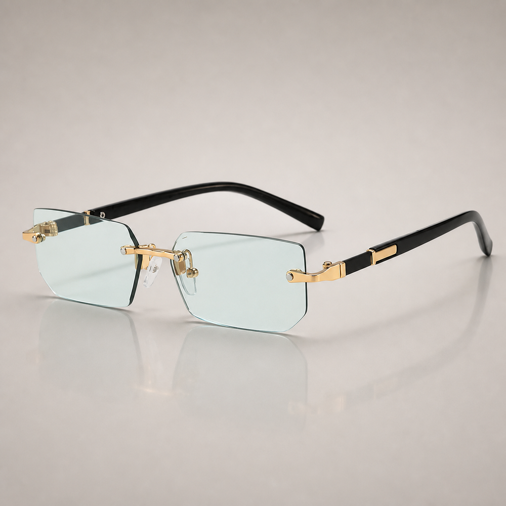 Sierra Rimless Rectangle Sunglasses