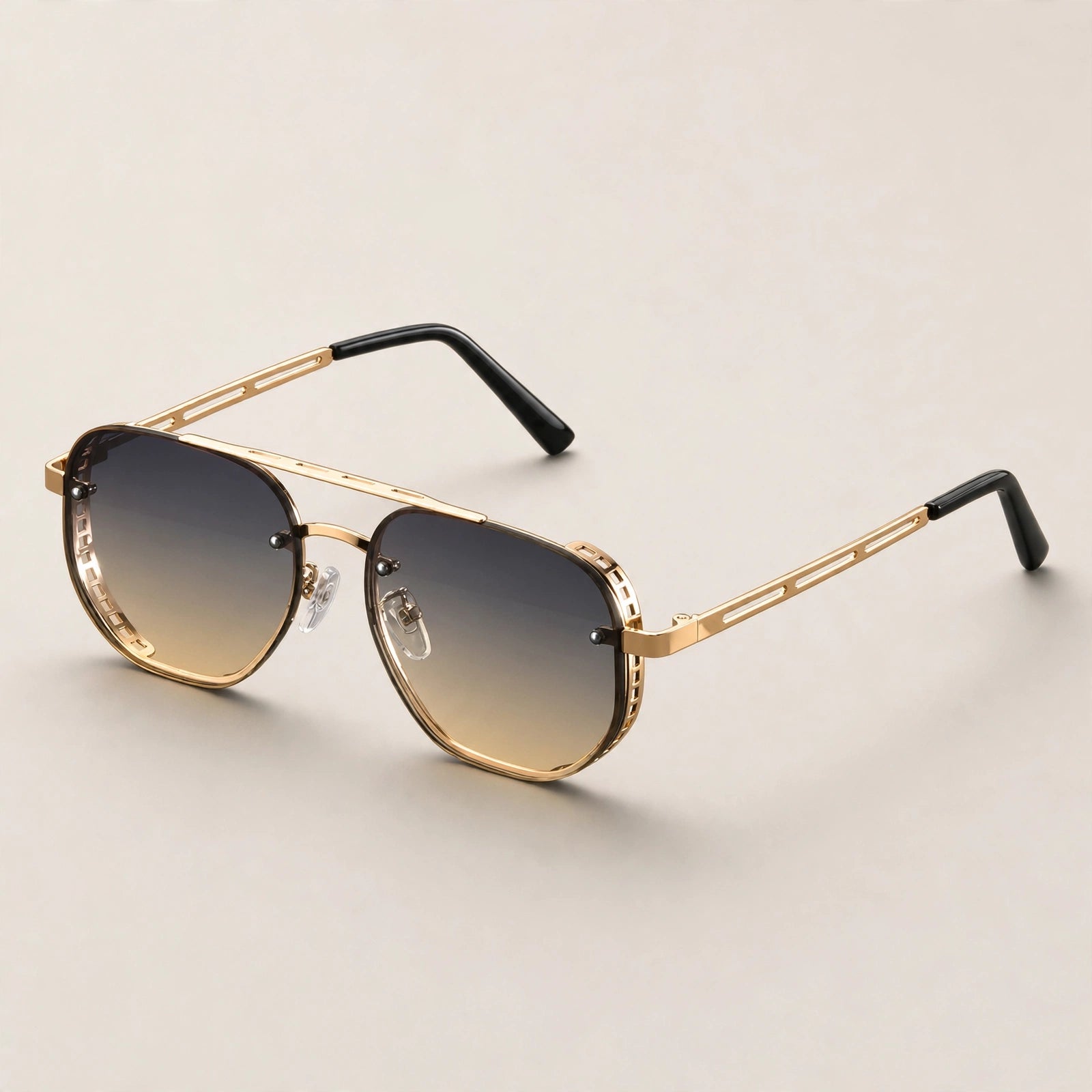 Panaca Geometric Double-Bridge Sunglasses